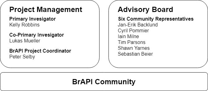 Figure 2: The formal governance structure of the BrAPI Project Community